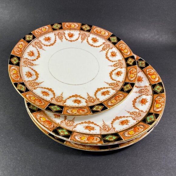 Vintage Royal Albert Imari design  Bread salad 7 " inches set of  2 plates - Picture 3 of 5